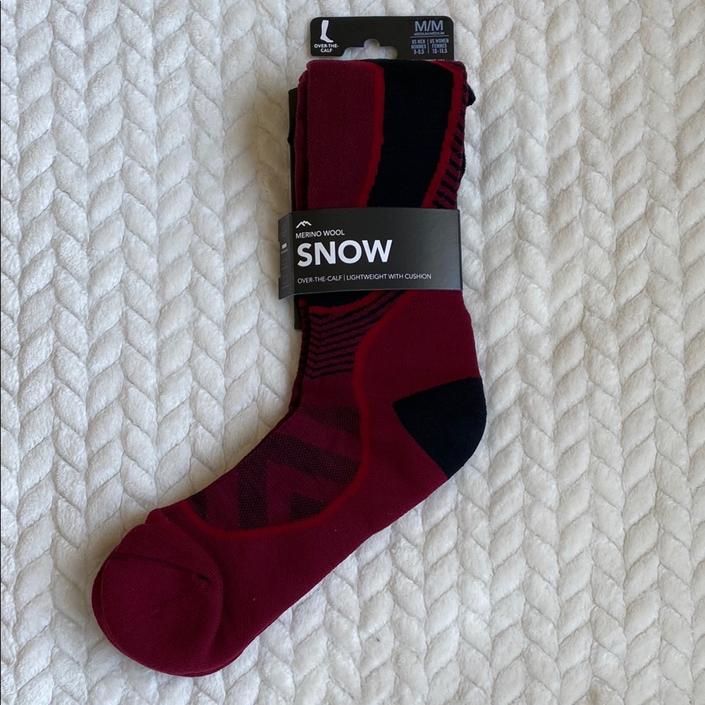 Black and Red Ski Socks for Performance